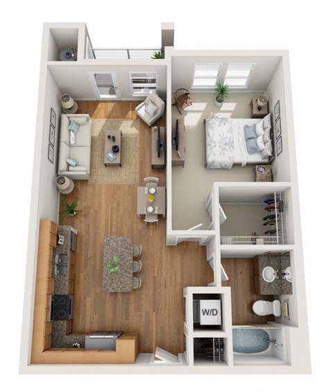 Floor plan at Element 47 by Windsor, 2180 N. Bryant St., 80211